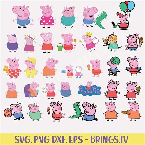 Peppa Pig Birthday Peppa Pig Svg Peppa Pig Silhouette Kids Svg