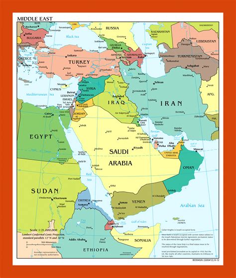 Political Map Of The Middle East And North Africa United States Map