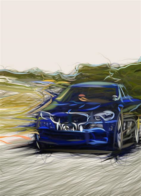 Bmw F10 M5 Saloon Drawing Digital Art By Carstoon Concept Pixels