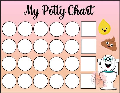 Printable Potty Chart Potty Chart For Girls Potty Chart For Boys