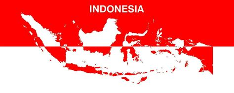 Indonesia Map Flag Vector Design 25796476 Vector Art At Vecteezy