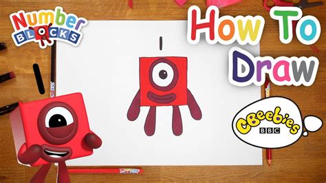 Numberblocks How To Draw Numberblock One 🟥 Cbeebies Youtube