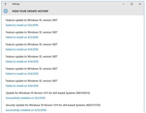 Feature Update To Windows 10 Version 1607 Microsoft Community