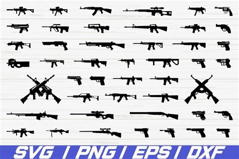 Guns Svg Military Weapon Svg Cricut Silhouette