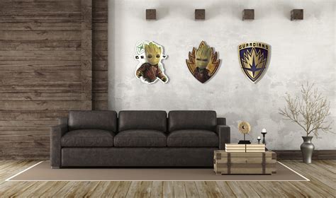 Guardians Of The Galaxy Vol 2 Crest Wall Art 3d Effect Cardboard