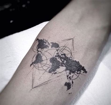 23 Amazing Map Arm Tattoos Tattoo Designs