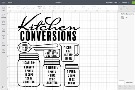 How To Use A Kitchen Conversion Chart SVG The Crafty Blog Stalker