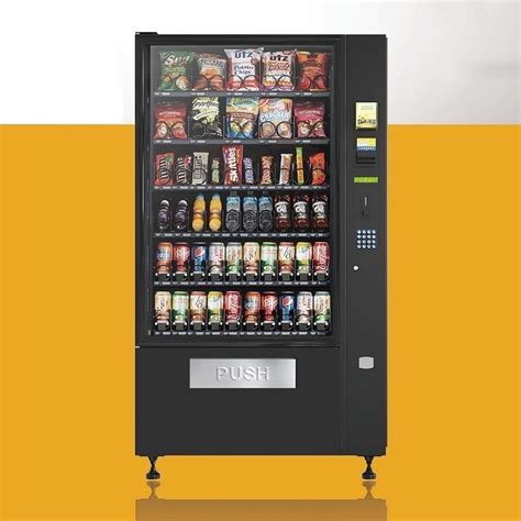 Automatic Drink And Snack Vending Machine With Reliable Quality Black