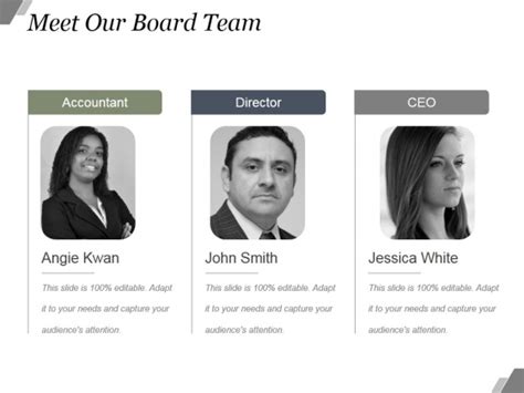 Meet Our Board Team Ppt Powerpoint Presentation Templates Powerpoint