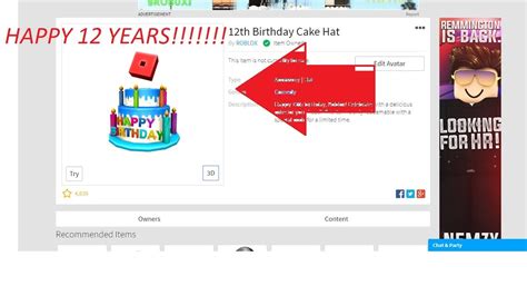 First of all, you will have to visit the redeem page on the official roblox. HAPPY 12 YEARS FOR ROBLOX! (NEW ITEM CODE) *COME REDEEM ...