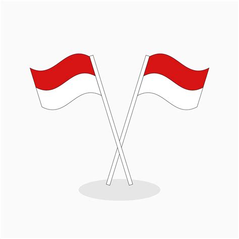 Bendera Merah Putih Icon Logo Symbol Indonesia Flag Vector