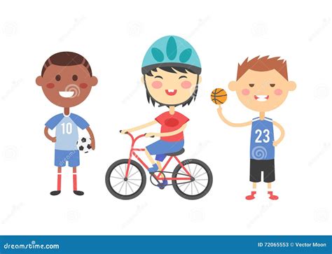 Sport Kids Vector Illustration Stock Vector Illustration Of Activity