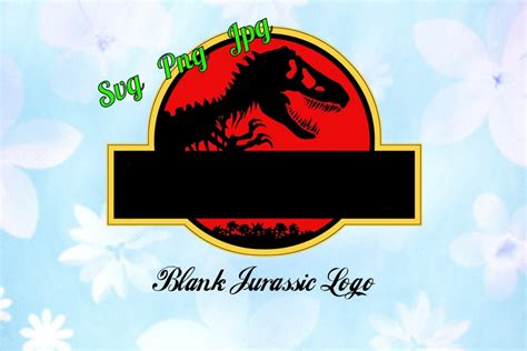 Jurassic Park Thema Blank Logo Svg Png  Instant Etsy