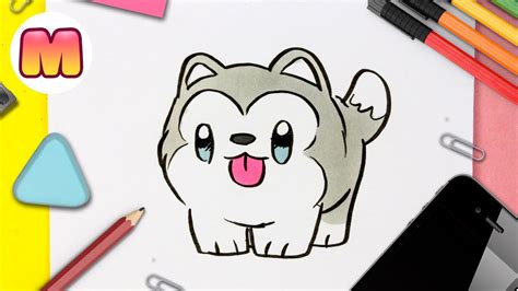 COMO DIBUJAR UN PERRO HUSKY KAWAII Dibujos Kawaii Faciles COMO