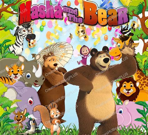 Masha And Bear Png Digital Download Masha Y El Oso Etsy