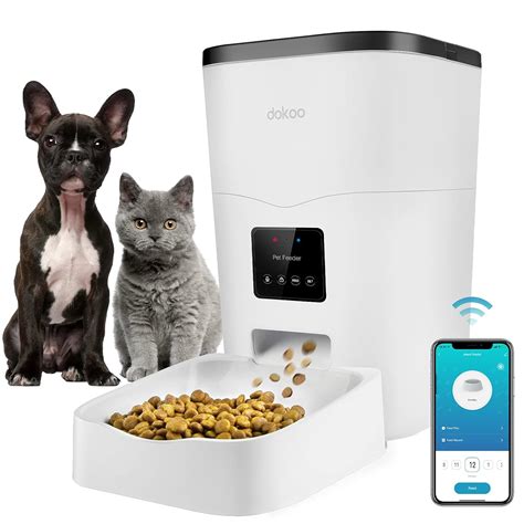 Qpets® 3l Wi Fi Automatic Cat Feeder App Control Enabled Smart Cat