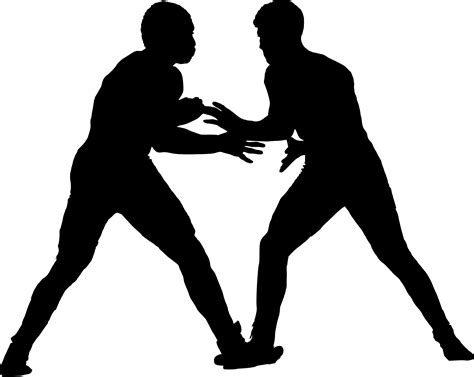 15 Wrestling Silhouette Png Transparent