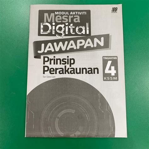 Mesra Digital Prinsip Perakaunan Tingkatan 4 Jawapan Jawapan Buku