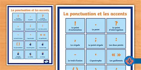 French Punctuation And Accents Poster Teacher Made