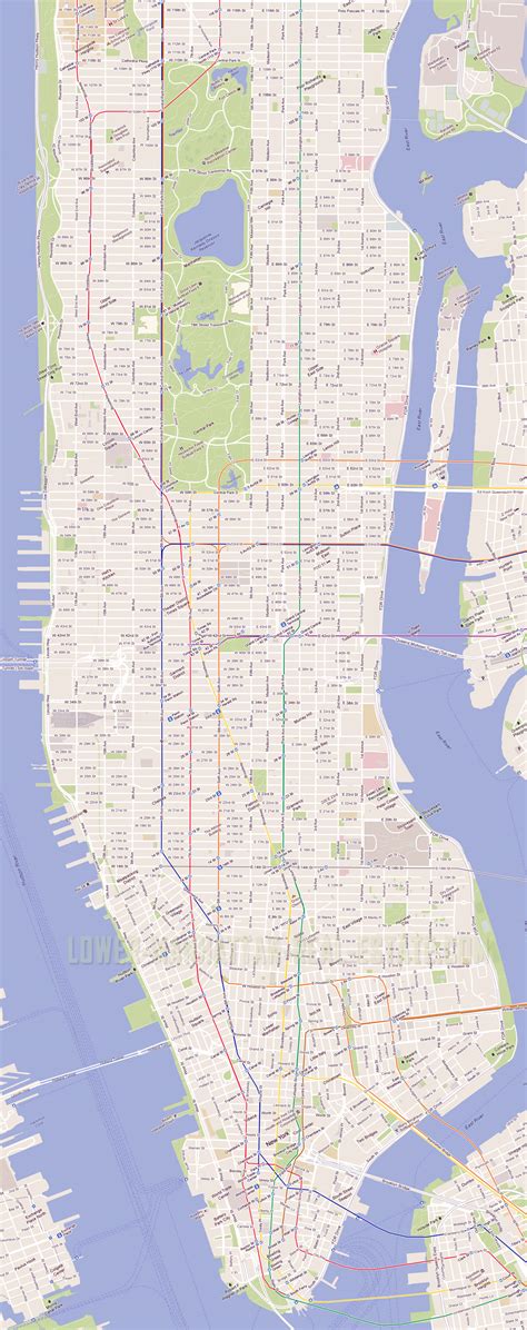 Printable Manhattan Street Map