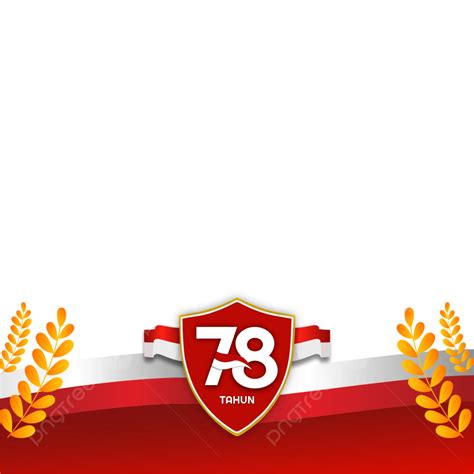 Hut Ri Ke 78 Official Design Happy Twibbonize With Shield Vector Hut