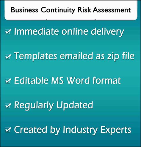 Business Continuity Risk Assessment Template