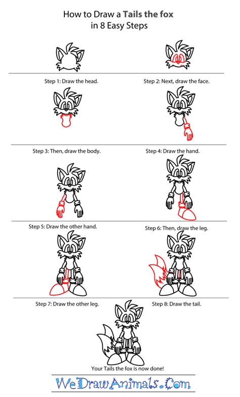 How To Draw Tails The Fox From Sonic The Hedgehog