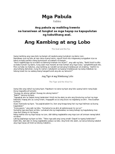 Mga Pabula Pdf