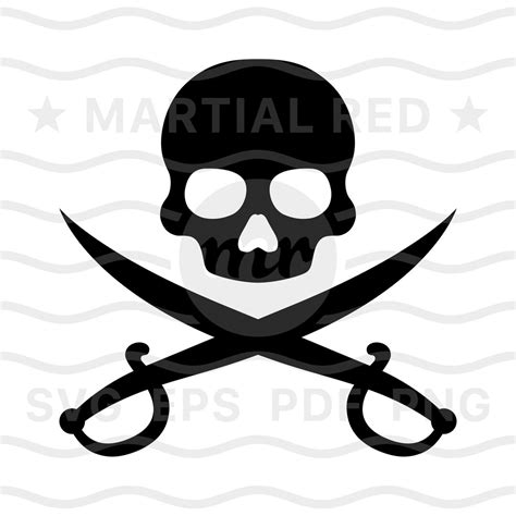 Pirate Crossbones Svg Pirate Svg Skull Svg Crossed Swords Svg Flag