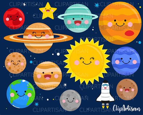 Planets In The Solar System Clipart