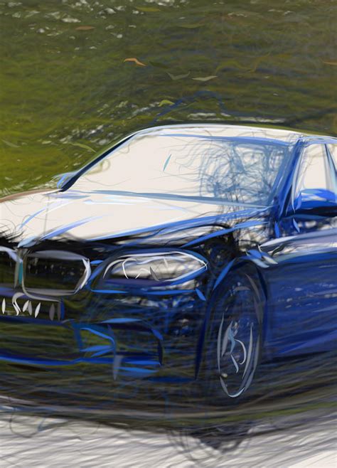 Bmw M5 F10 Drawing Digital Art By Carstoon Concept Fine Art America