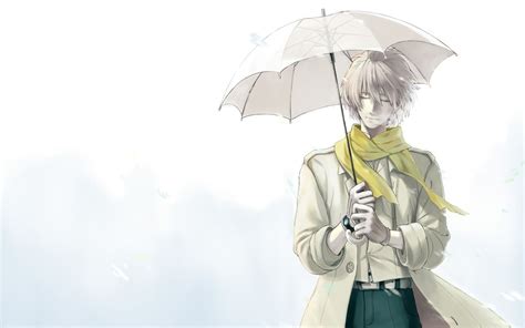 1280x1024 Resolution Male Anime Character Holding Umbrella Wallpaper