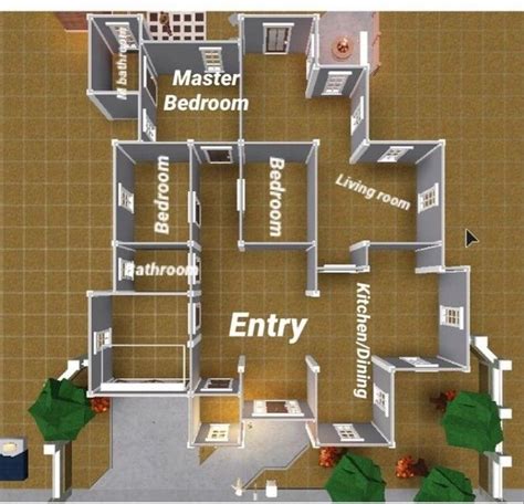 Bloxburg 1 Story House Layout House Layouts Tiny House Layout