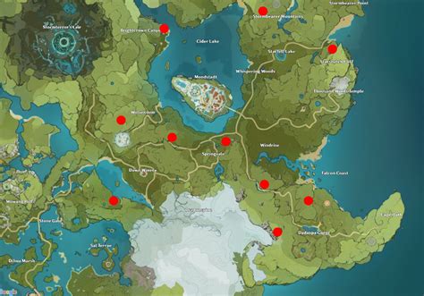 Genshin Impact Map How To Find All Genshin Impact Anemoculus Locations