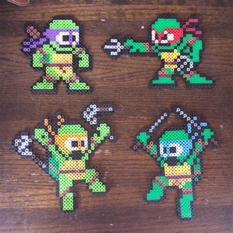 TMNT Perler Beads By Link Theloner Perler Bead Art Pearl Beads