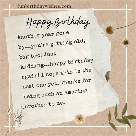 Birthday Wishes For Elder Brother