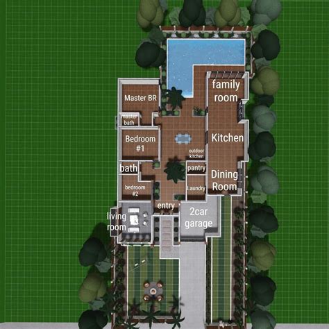 Modern Mansion Bloxburg Floor Plan Image To U