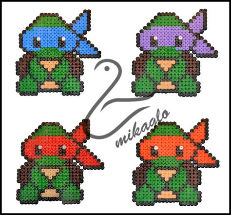 Mikaglo Perler Beads Ninja Turtles By Majka16g On DeviantArt Crochet