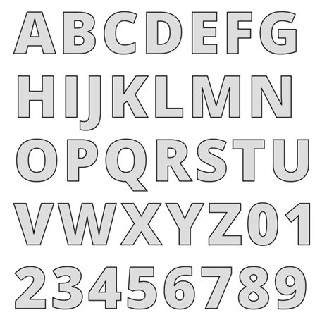 Large Letter Stencils Printable Alphabet Lettering Font DIY