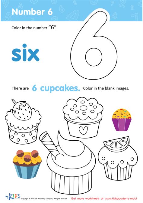 Number 6 Coloring Page Free Printable Number 6 Worksheet