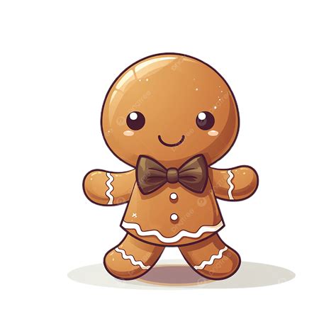 Cute Gingerbread Man Clip Art Merry Christmas Transparent Png