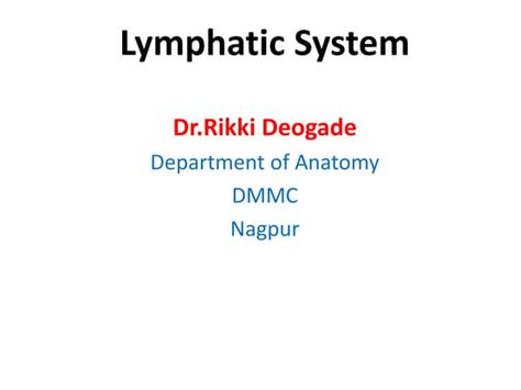 Lymphatic System Ppt Ppt Free Download