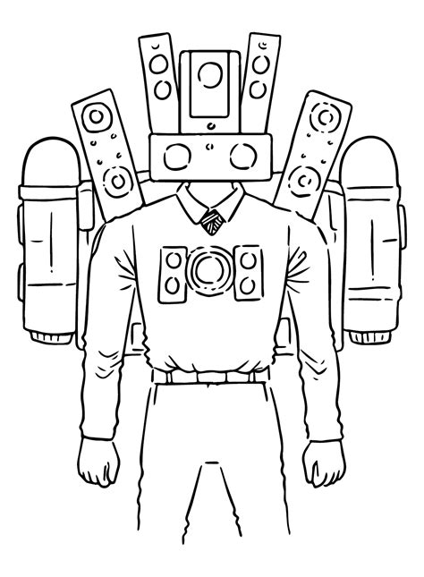 Coloring Sheet Titan Speakerman Free Printable Coloring Pages