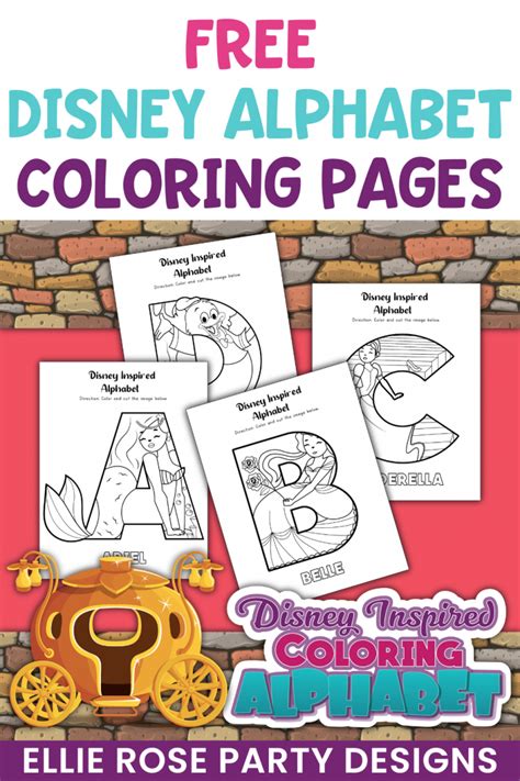 Free Disney Inspired Alphabet Coloring Pages