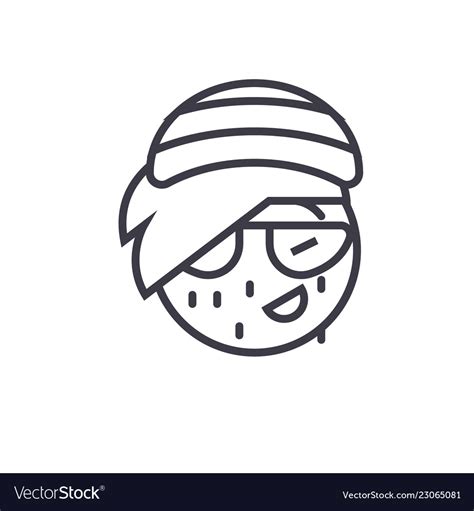 Rasta Emoji Concept Line Editable Royalty Free Vector Image