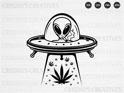 Alien Weed Svg Weed Svg Cannabis Svg Cannabis Alien Svg Alien