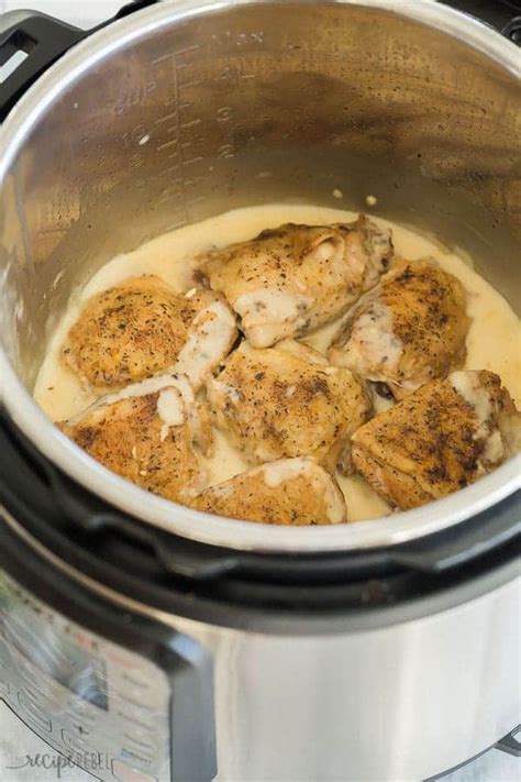 Marinated chicken pieces cooked with whole masalas and. Creamy Garlic Instant Pot Chicken Thighs (pressure cooker ...