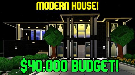 How To Build A Modern House In Bloxburg 40k Budget Roblox Youtube