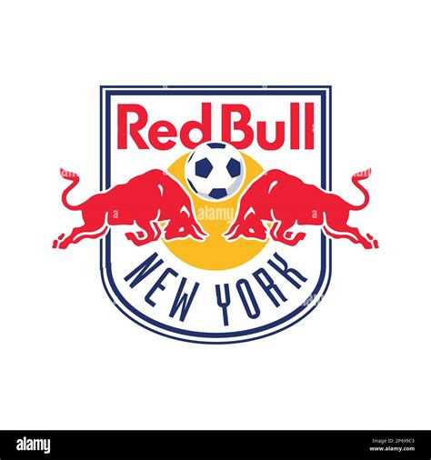 American Football Soccer Red Bull New York Logo Stock Vector Image