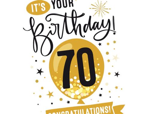 Free Printable 70th Birthday Templates